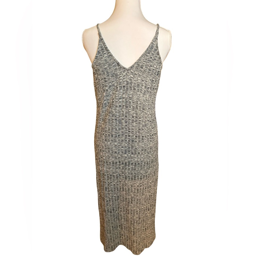 Umgee Green Heathered Ribbed Knit Maxi Spaghetti Strap Summer Dress - Picture 3 of 9